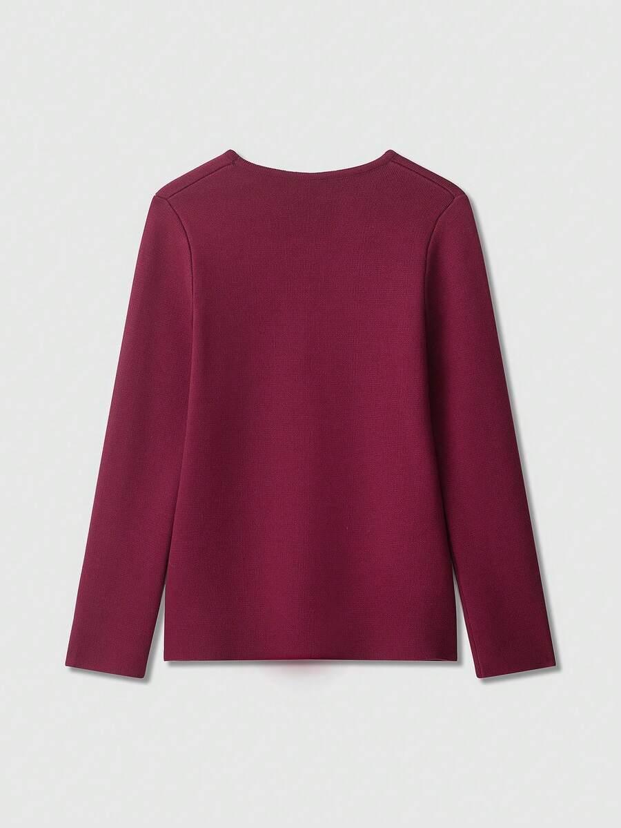 czerwony sweter kardigan