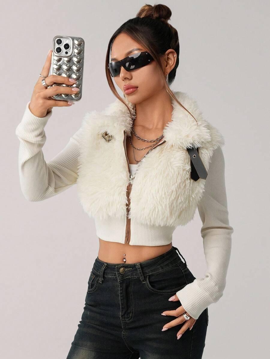BLUZA Z FUTREM