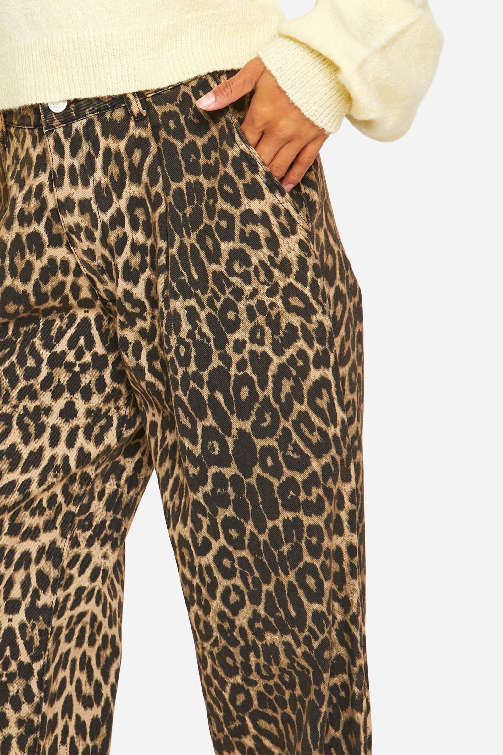 SPODNIE JEANS ANIMAL PRINT