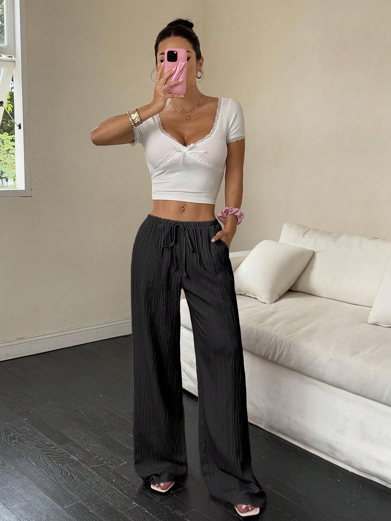 CZARNE SPODNIE CASUAL