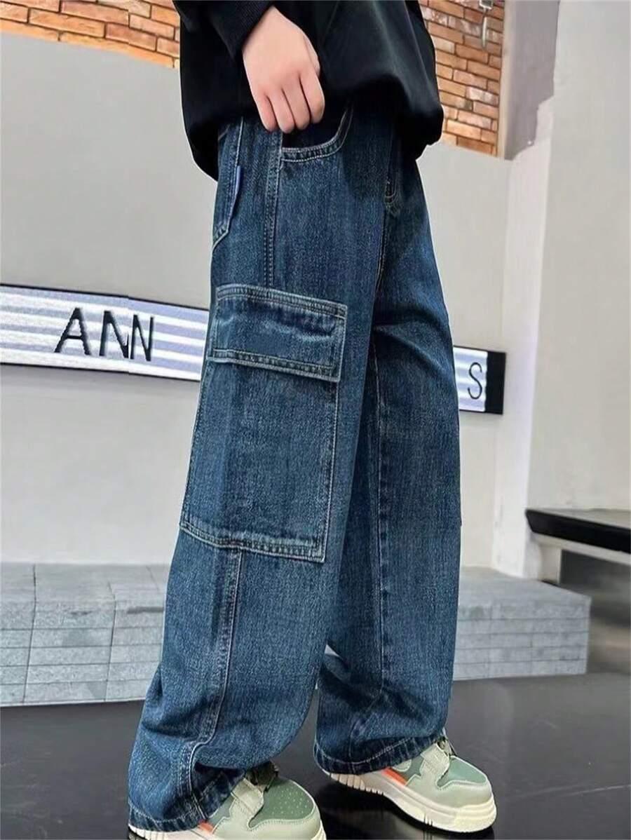 NIEBIESKIE SPODNIE JEANS