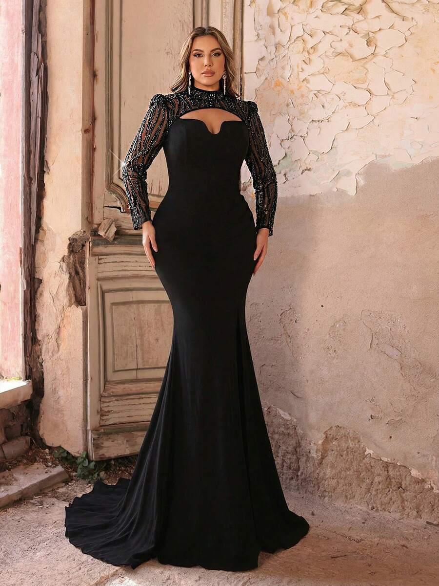 czarna maxi sukienka