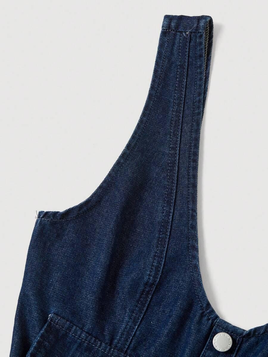 KOMBINEZON JEANS V-NECK