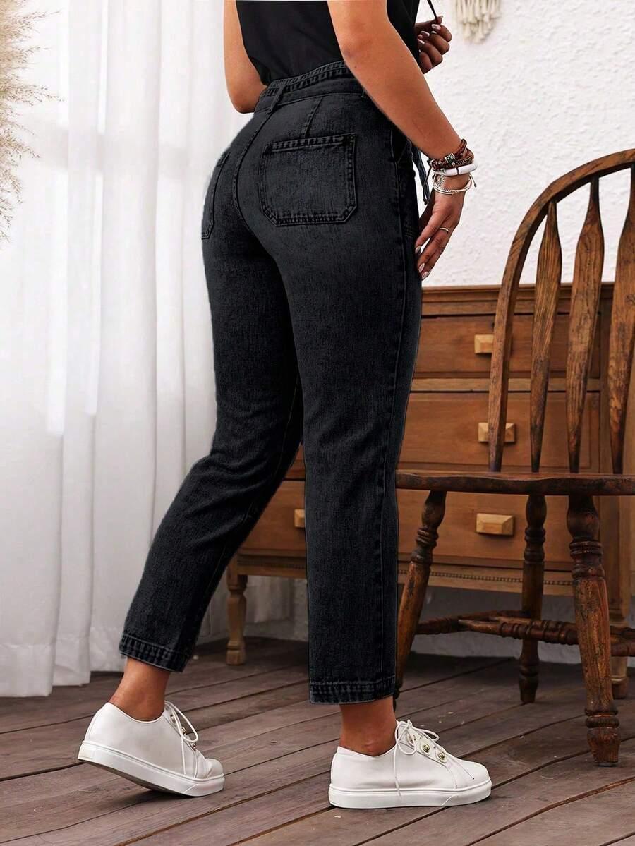 czarne spodnie jeans 