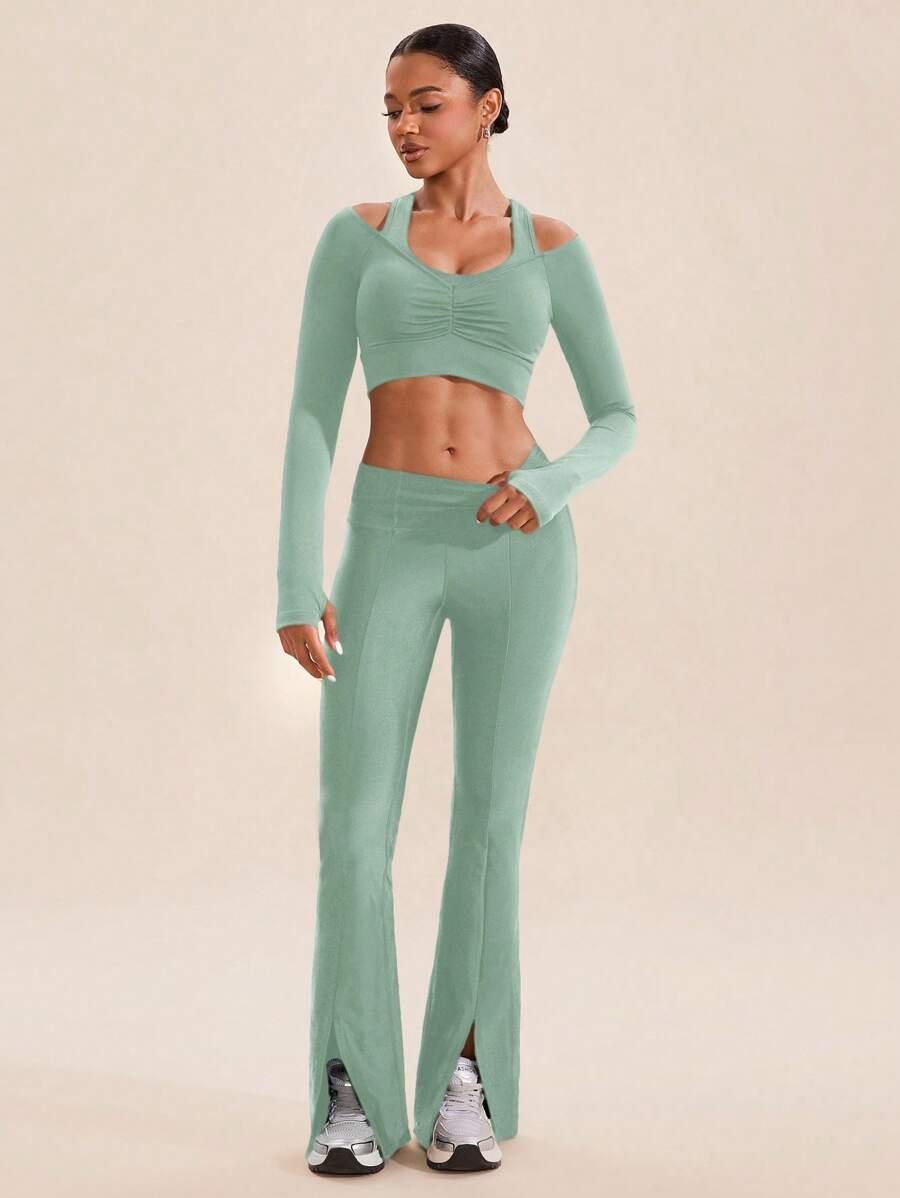 zielony sportowy top