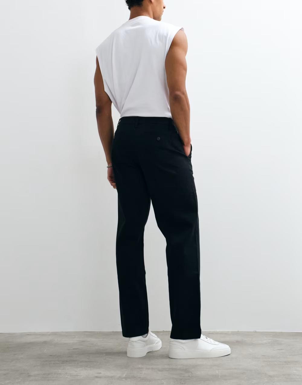 CZARNE PROSTE  SPODNIE JEANS