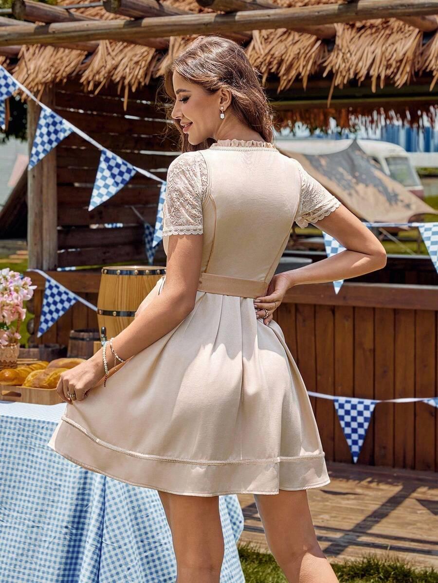 BEŻOWA MINI SUKIENKA 