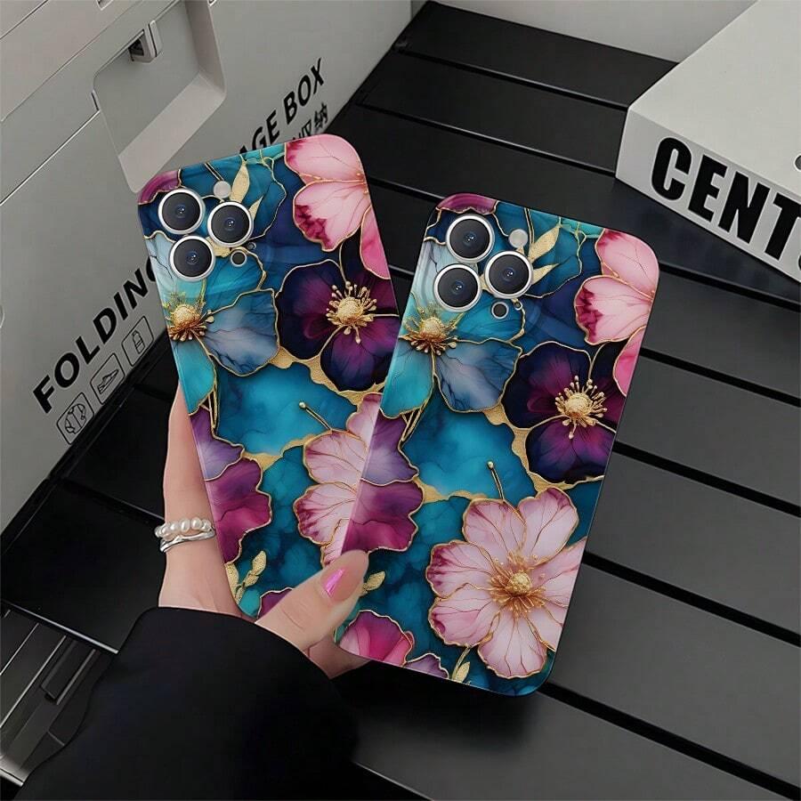etui na telefon iphone 14 kwiaty 