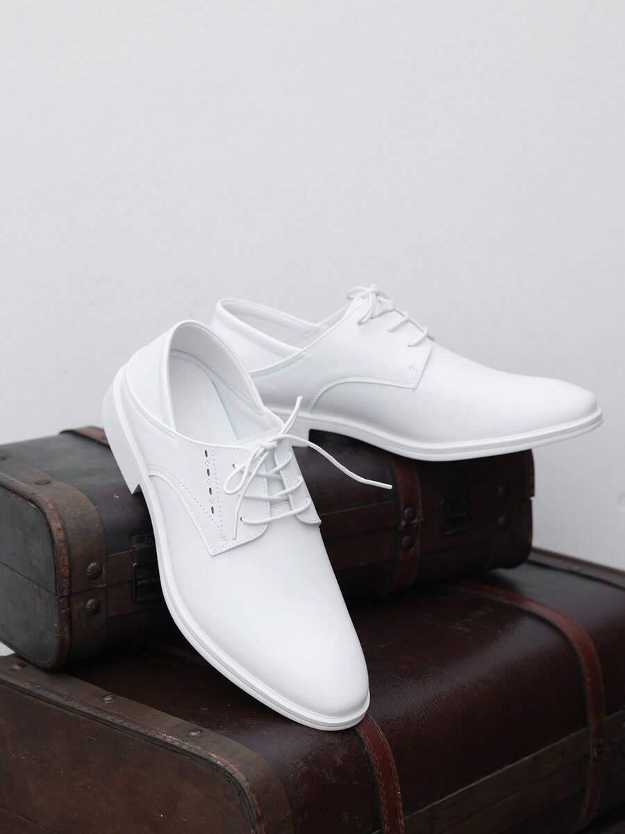 BIAŁE SZNUROWANE PÓŁBUTY