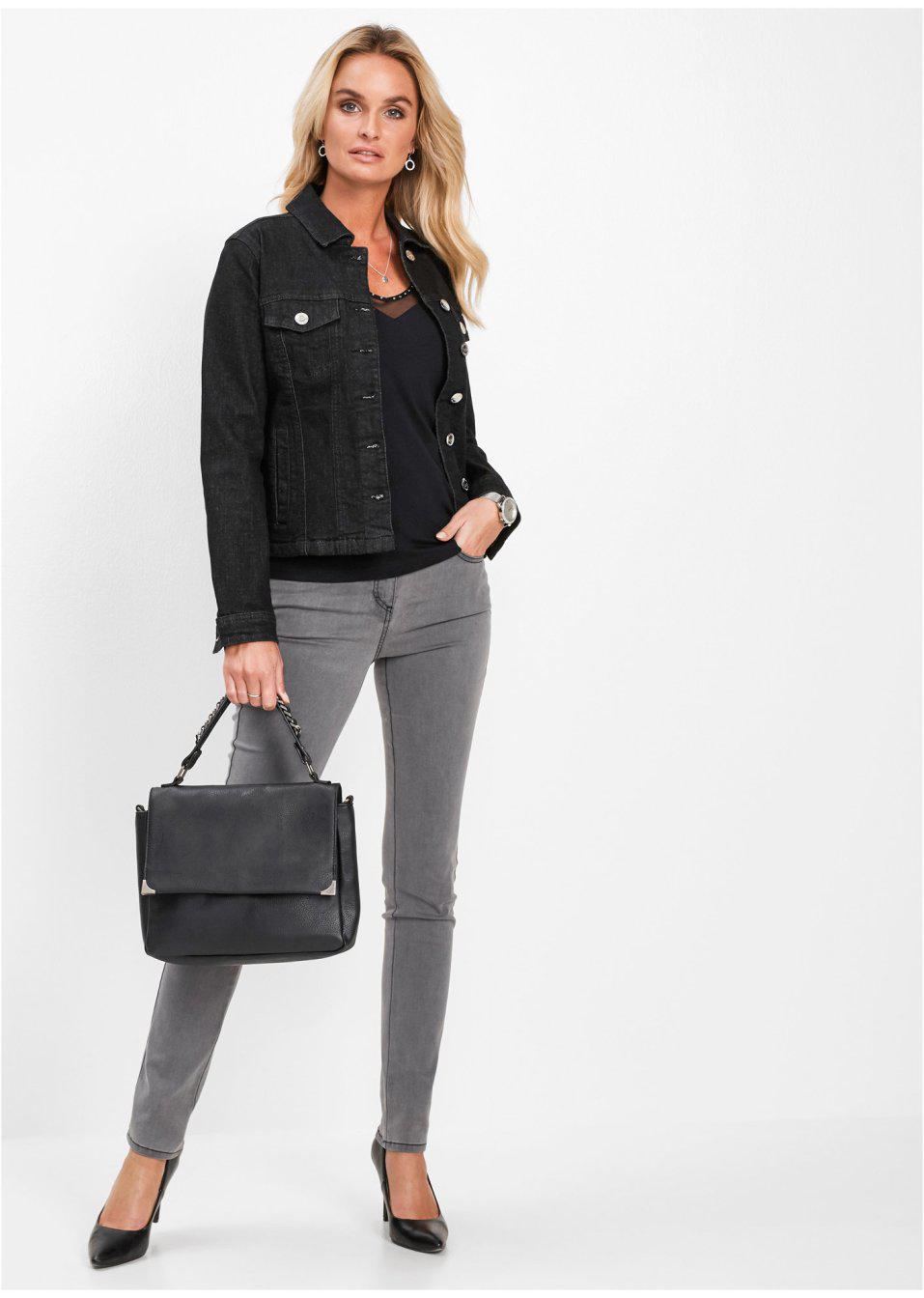 SZARE SPODNIE JEANS