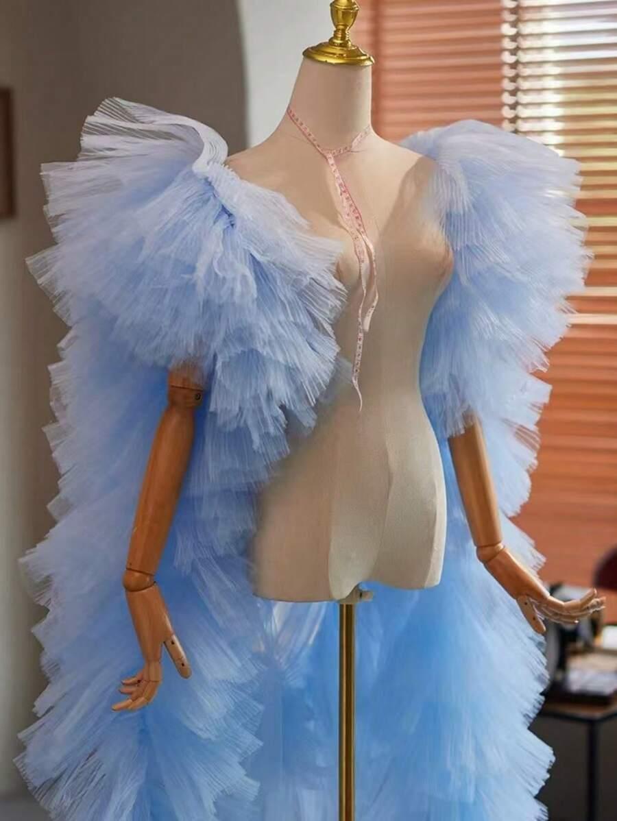 NIEBIESKA NARZUTKA TIUL