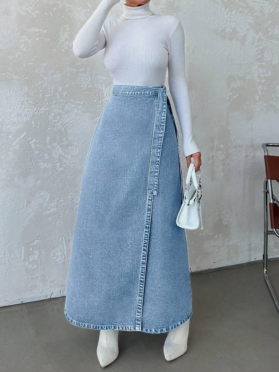 JEANSOWA SPÓDNICA MAXI