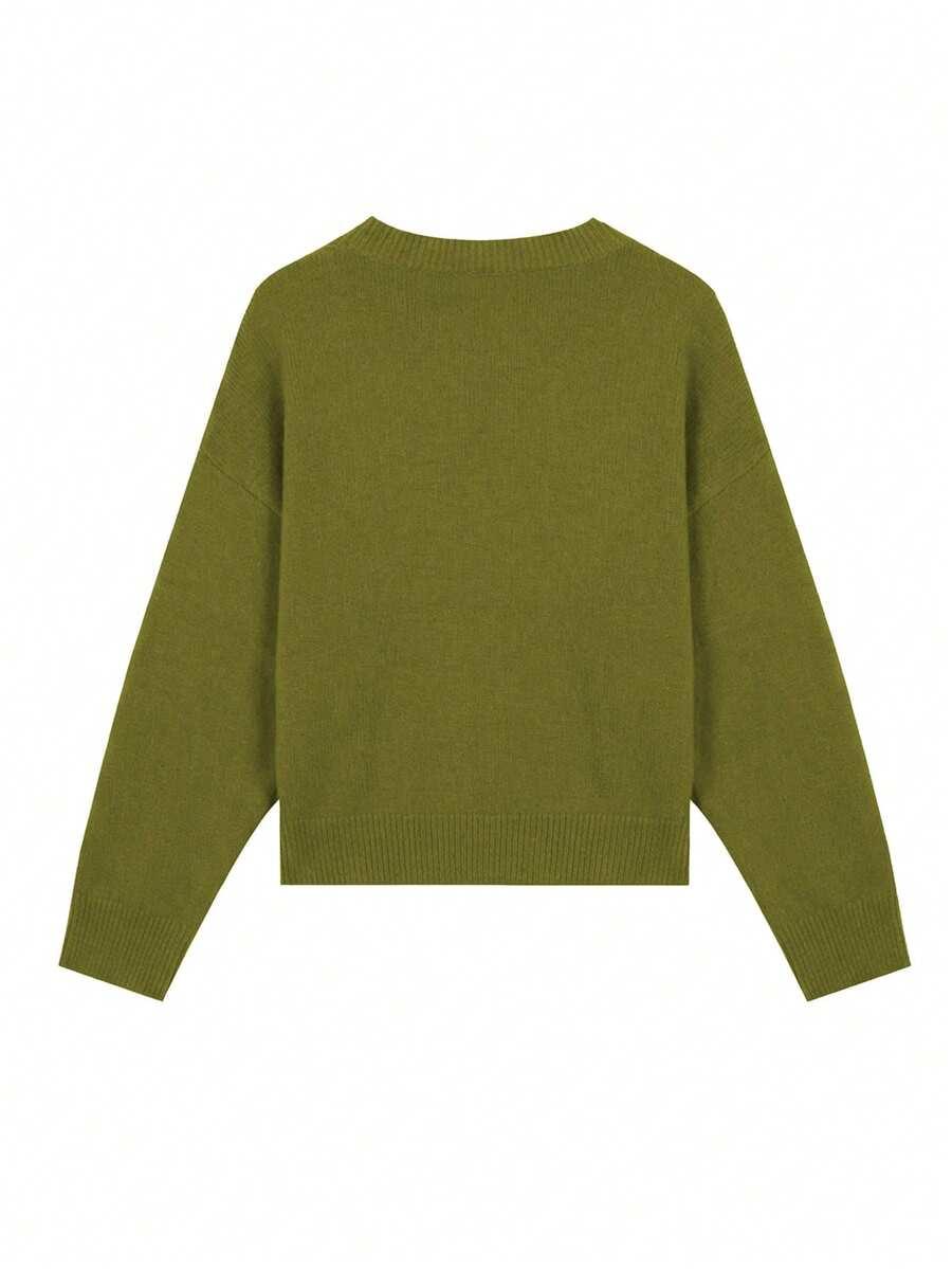 zielony rozpinany sweter