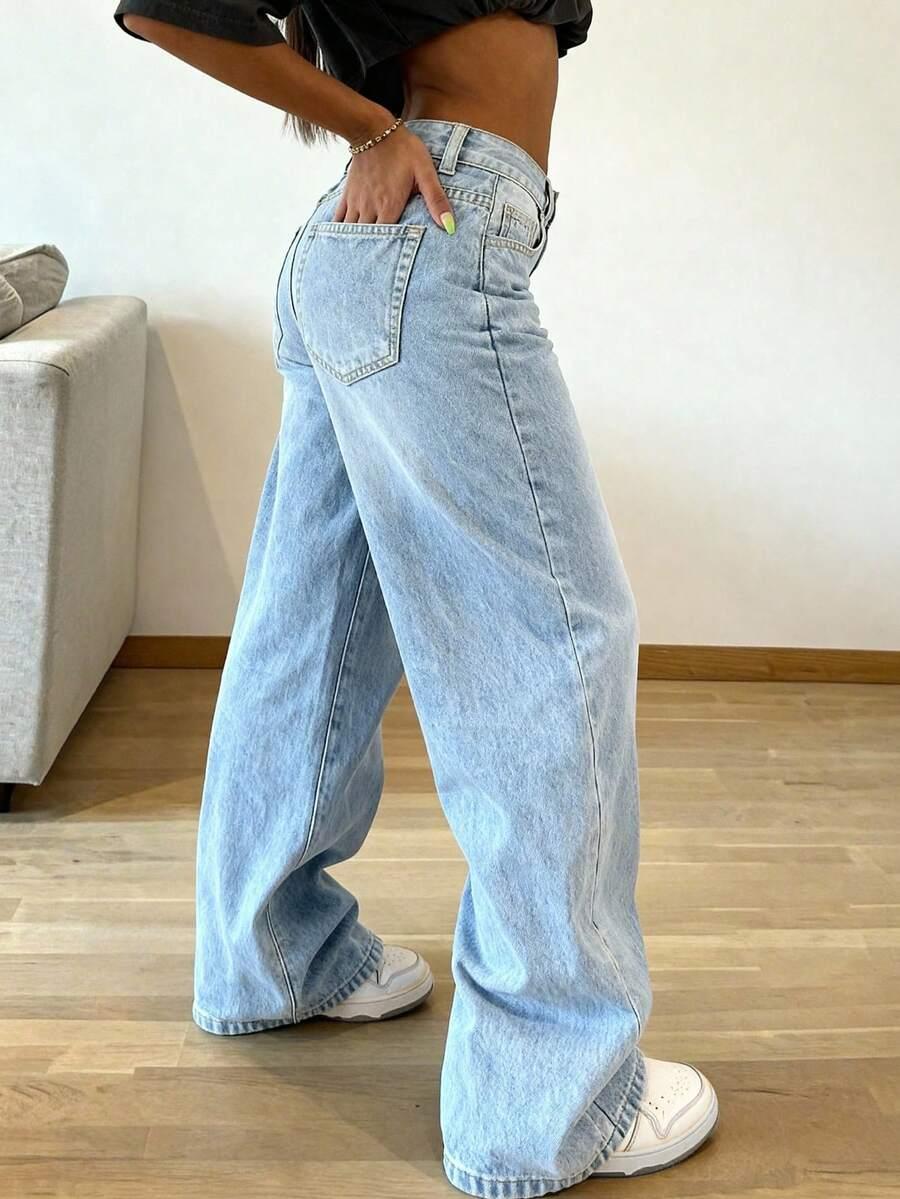NIEBIESKIE SPODNIE JEANS