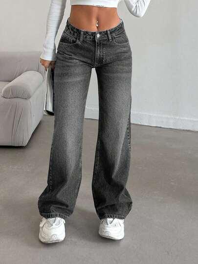 szare spodnie jeans