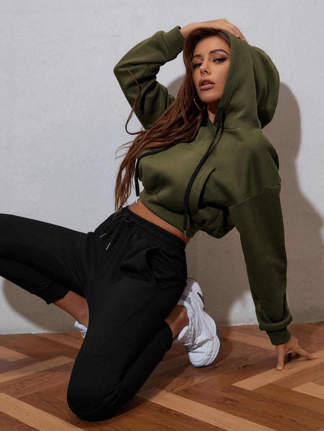 ZIELONA BLUZA KAPTUR