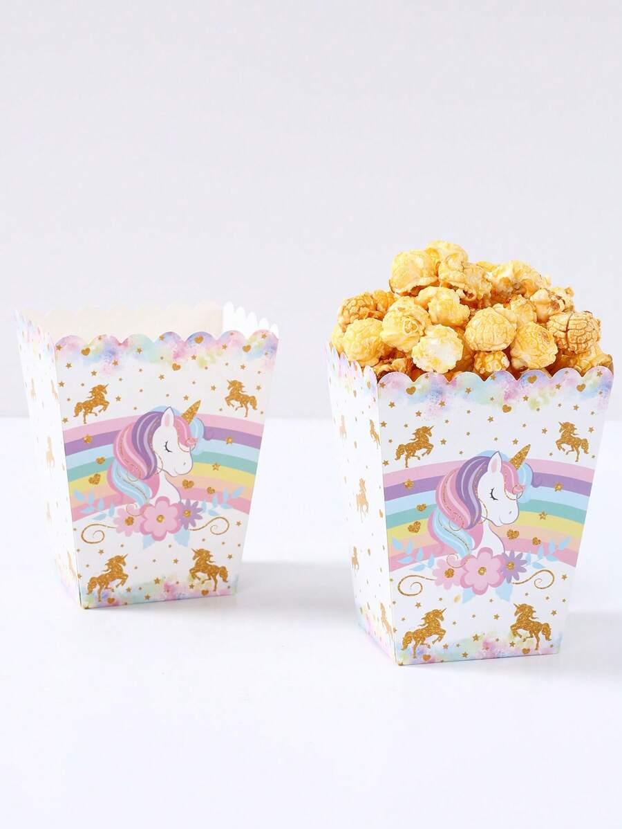PUDEŁKA NA POPCORN JEDNOROŻEC 10SZT