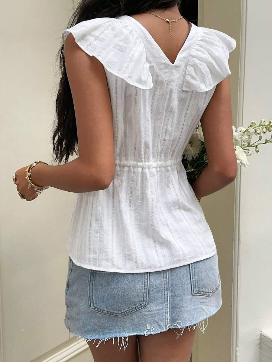 biała bluzka v neck