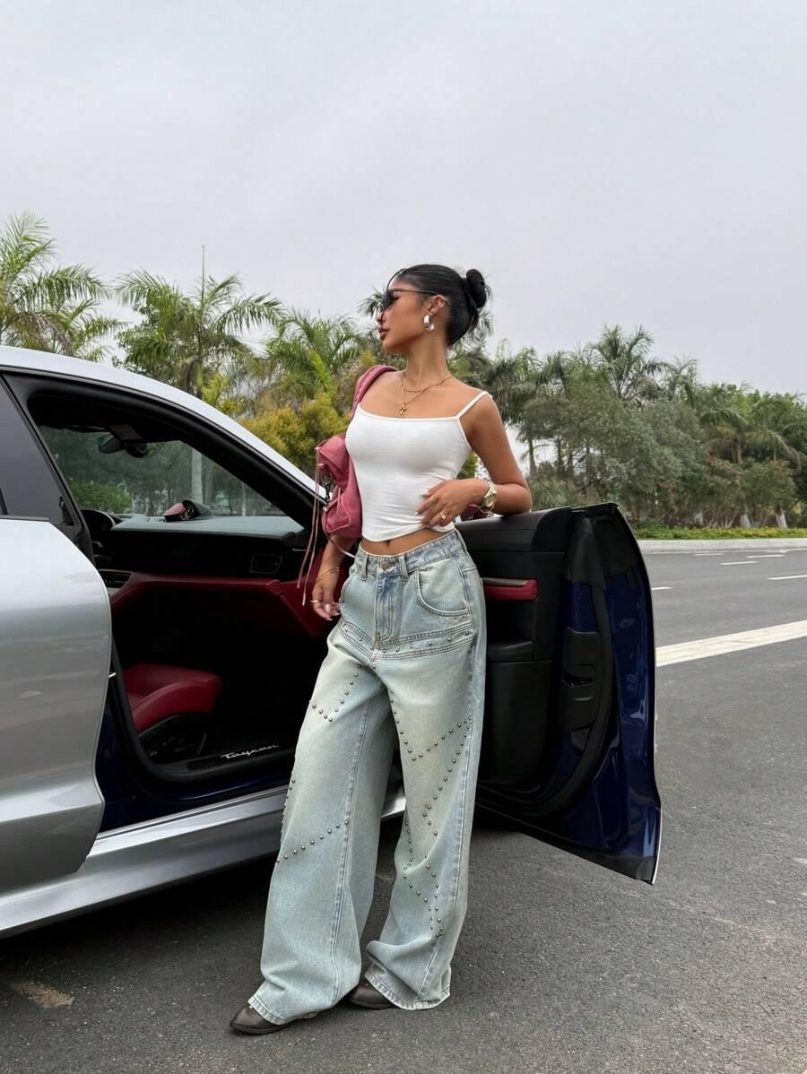 NIEBIESKIE SPODNIE JEANS