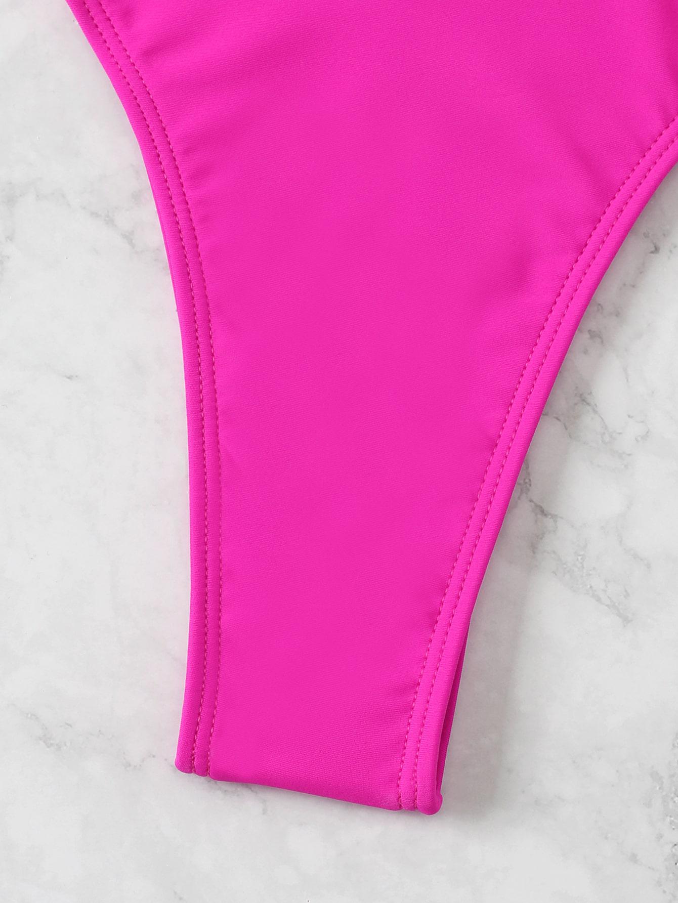 RÓŻOWY KOMPLET BIKINI NEON