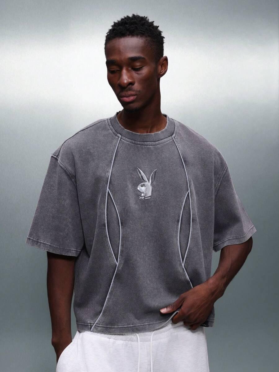 szary t-shirt logo