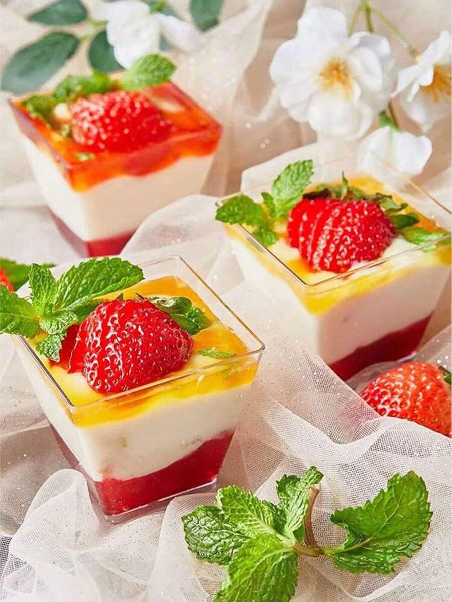 plastikowe pojemniki na desery 50-pack