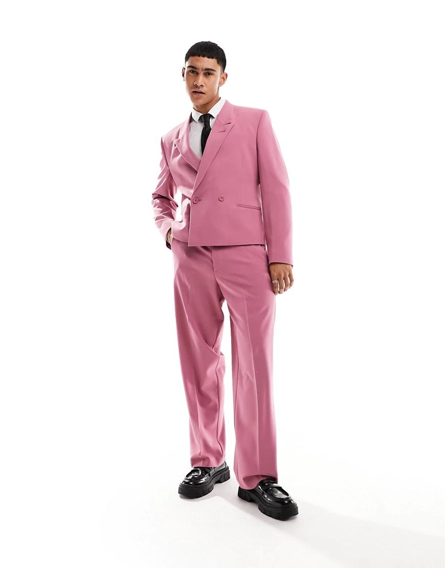 różowe eleganckie spodnie