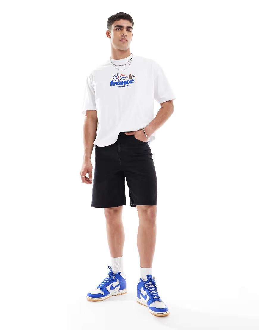 czarne spodenki baggy jeans