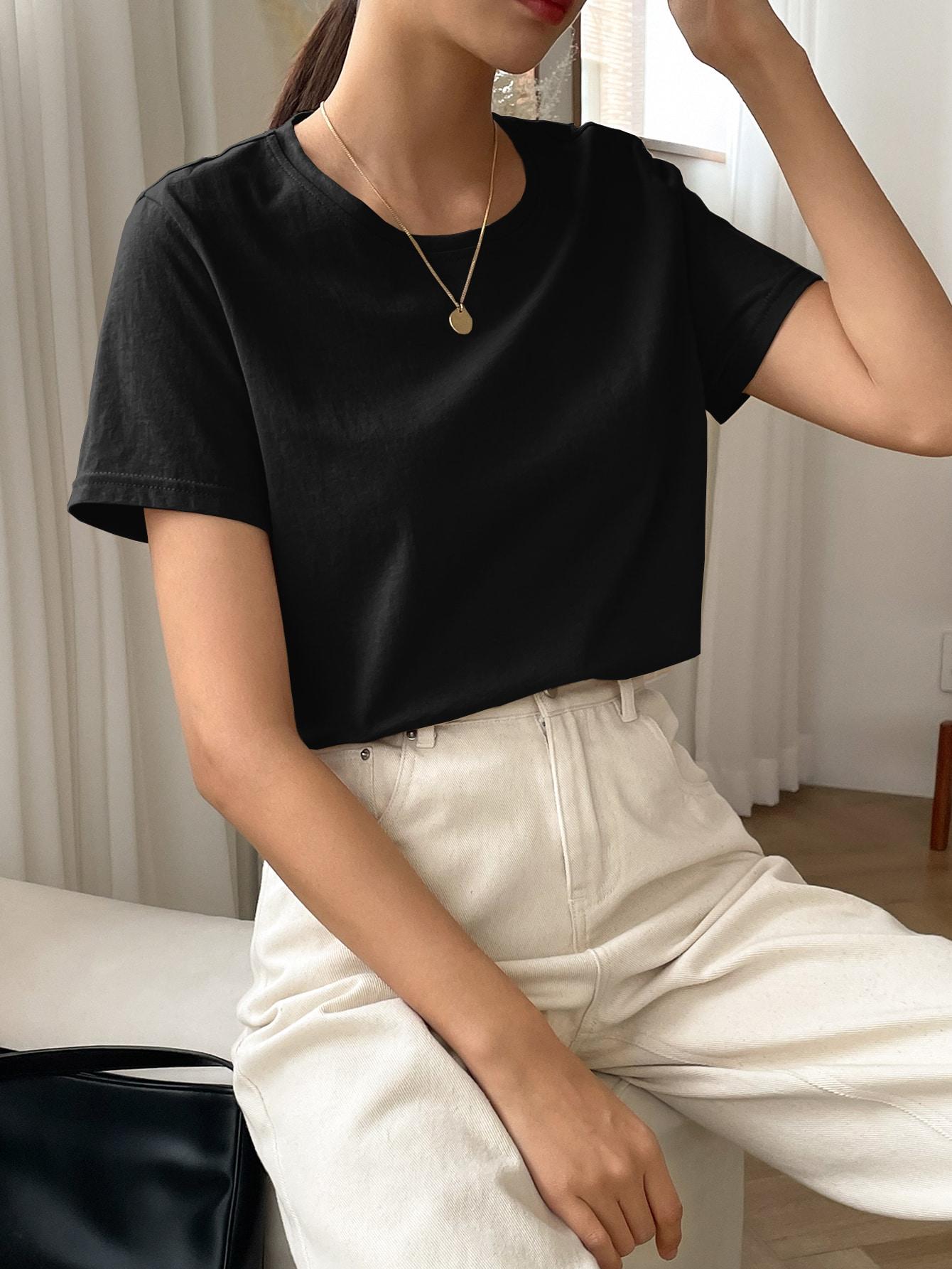 CZARNY T-SHIRT BASIC
