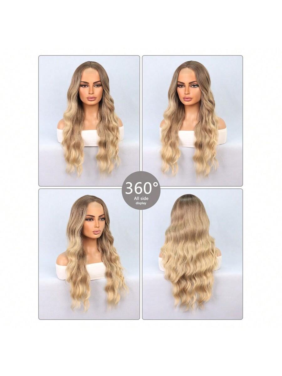 syntetyczne włosy peruka blond