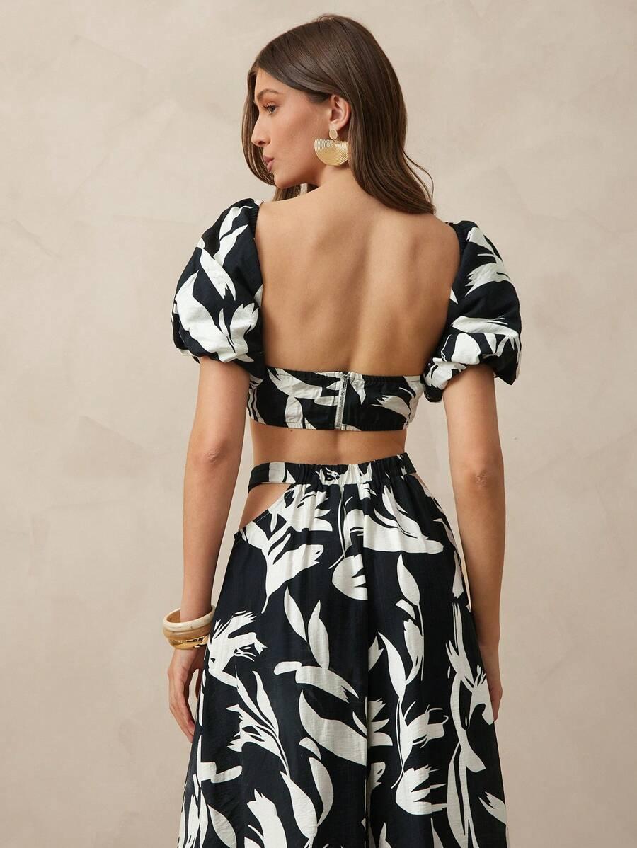 top tropical print 