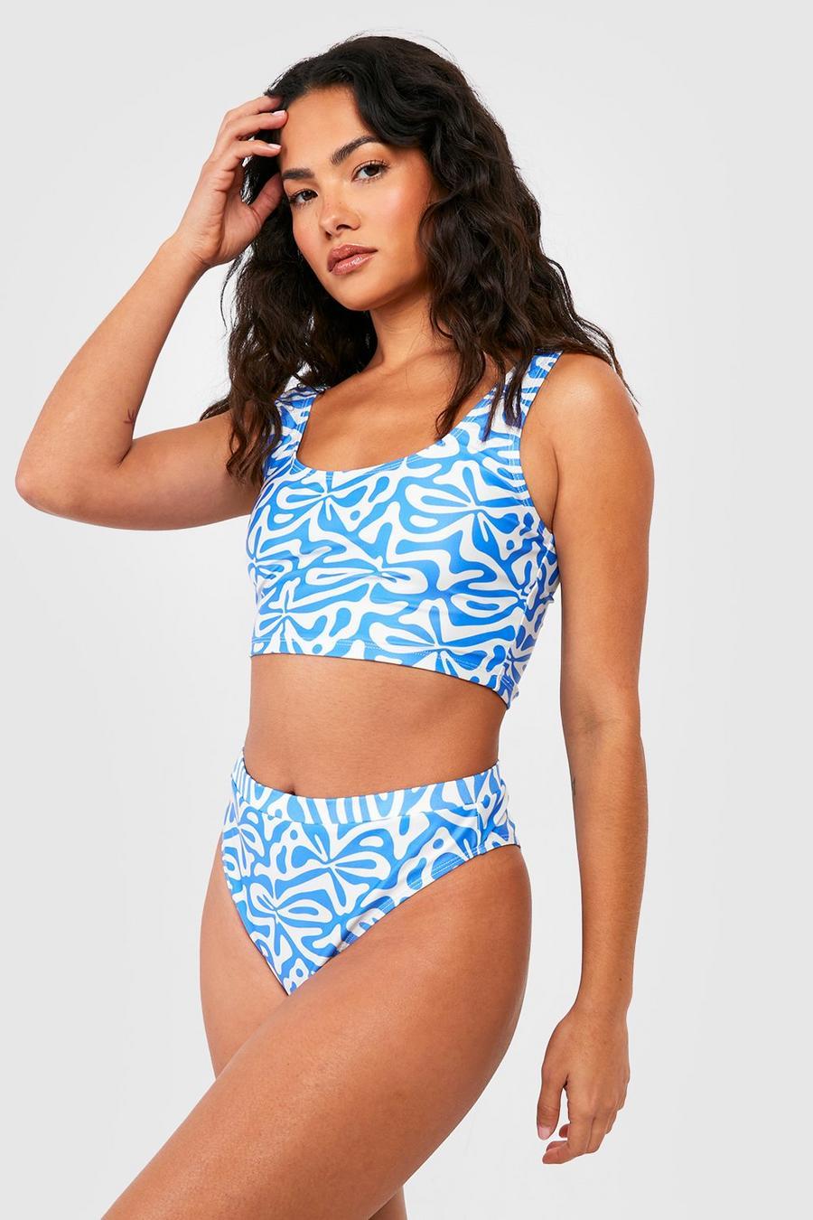 góra od bikini top print