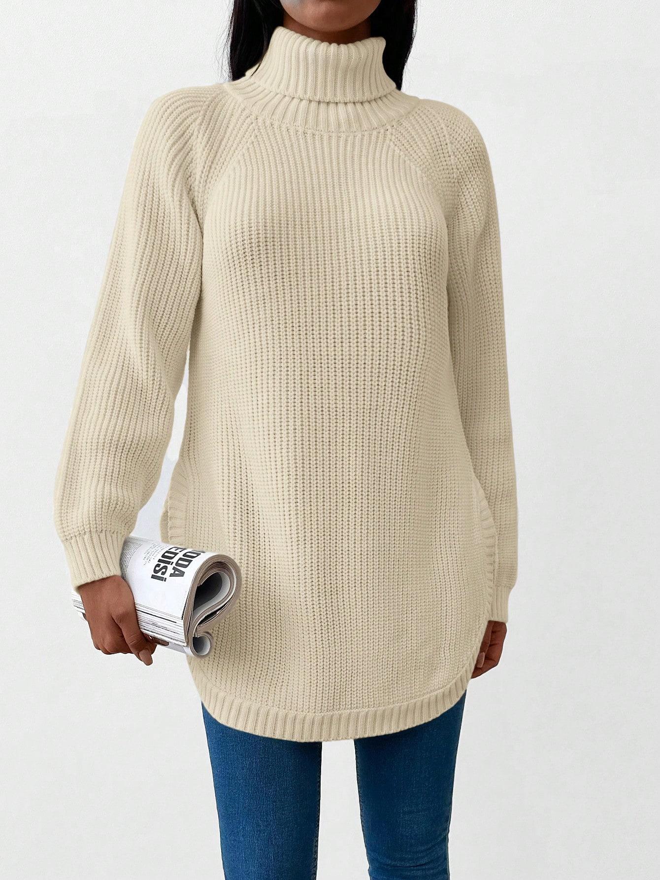 beżowy sweter golf