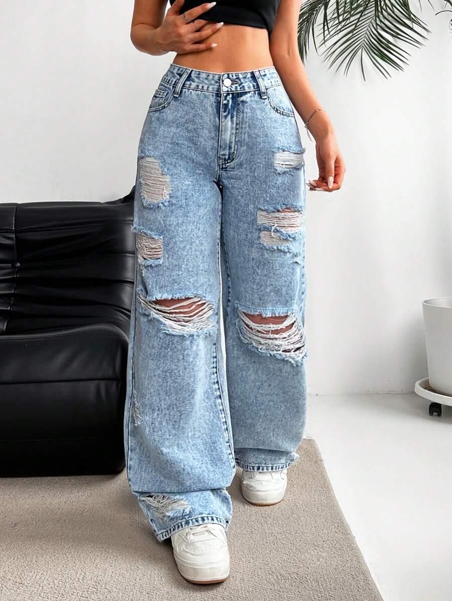 NIEBIESKIE SPODNIE JEANS