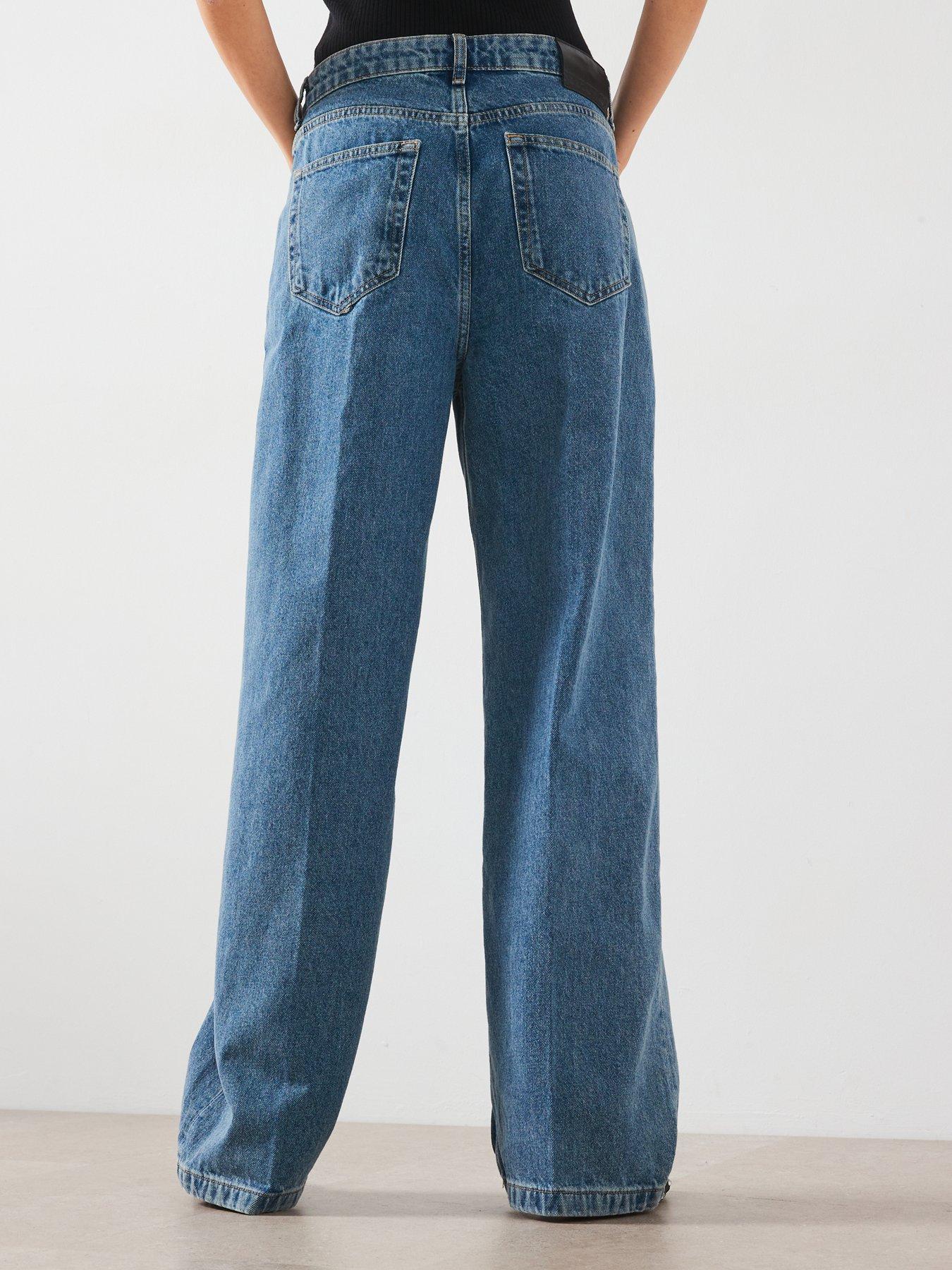 MANGO JEANSY LOW RISE Z SZEROKIMI NOGAWKAMI 