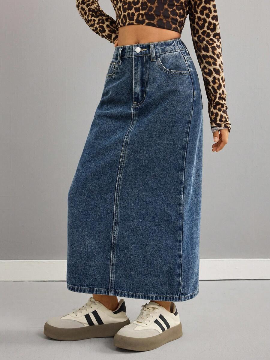 maxi spódnica jeans