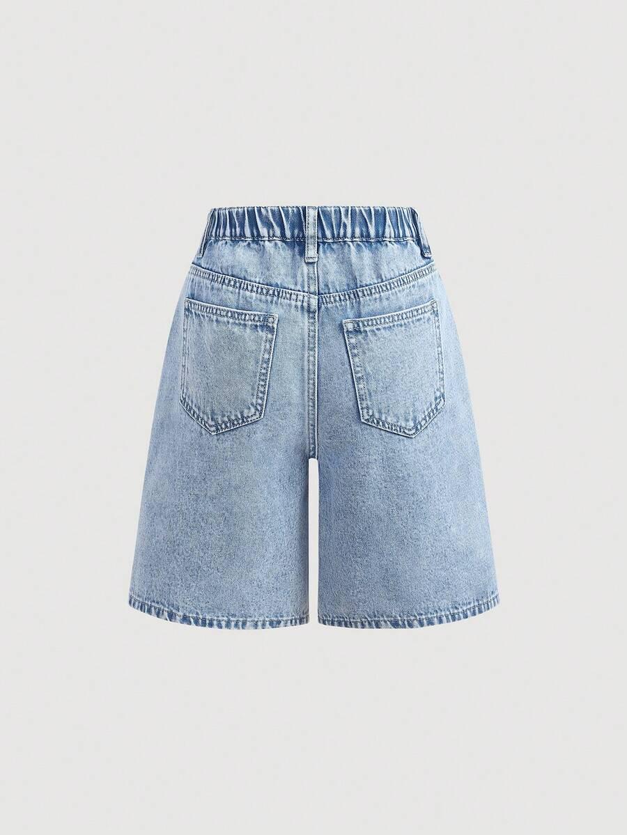 BERMUDY JEANSOWE Z KWIATAMI