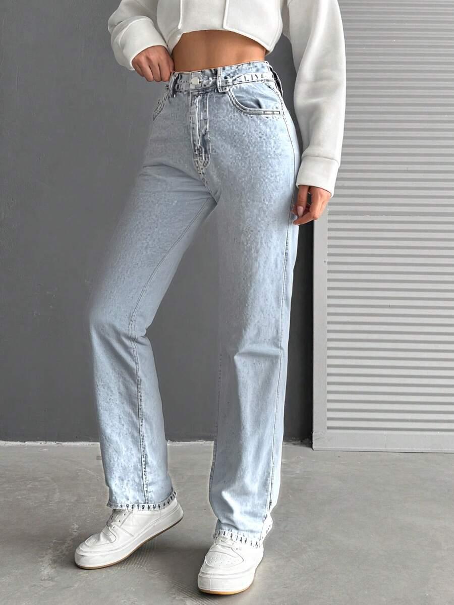 proste spodnie jeans