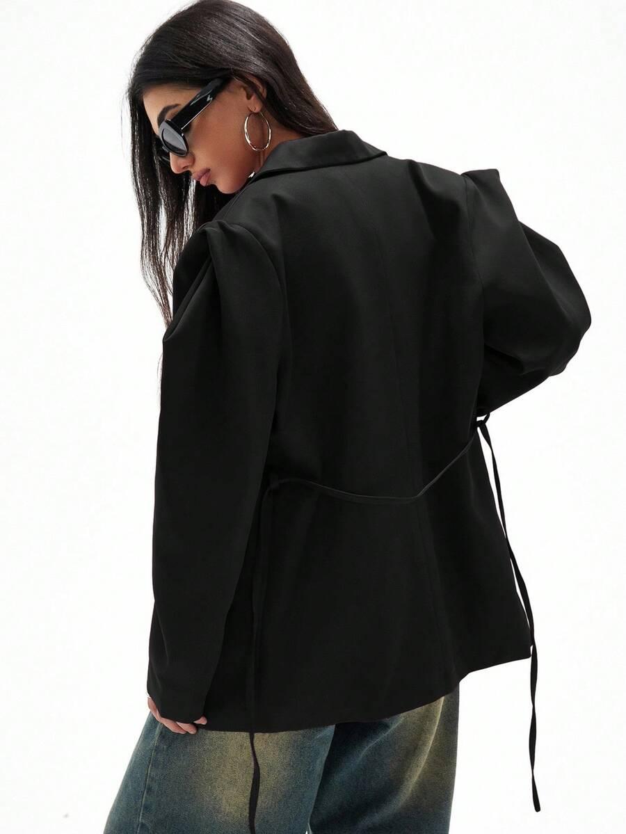 CZARNA MARYNARKA OVERSIZE