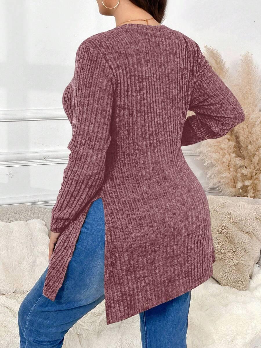 DAMSKI SWETER Z ROZCIĘCIAMI 