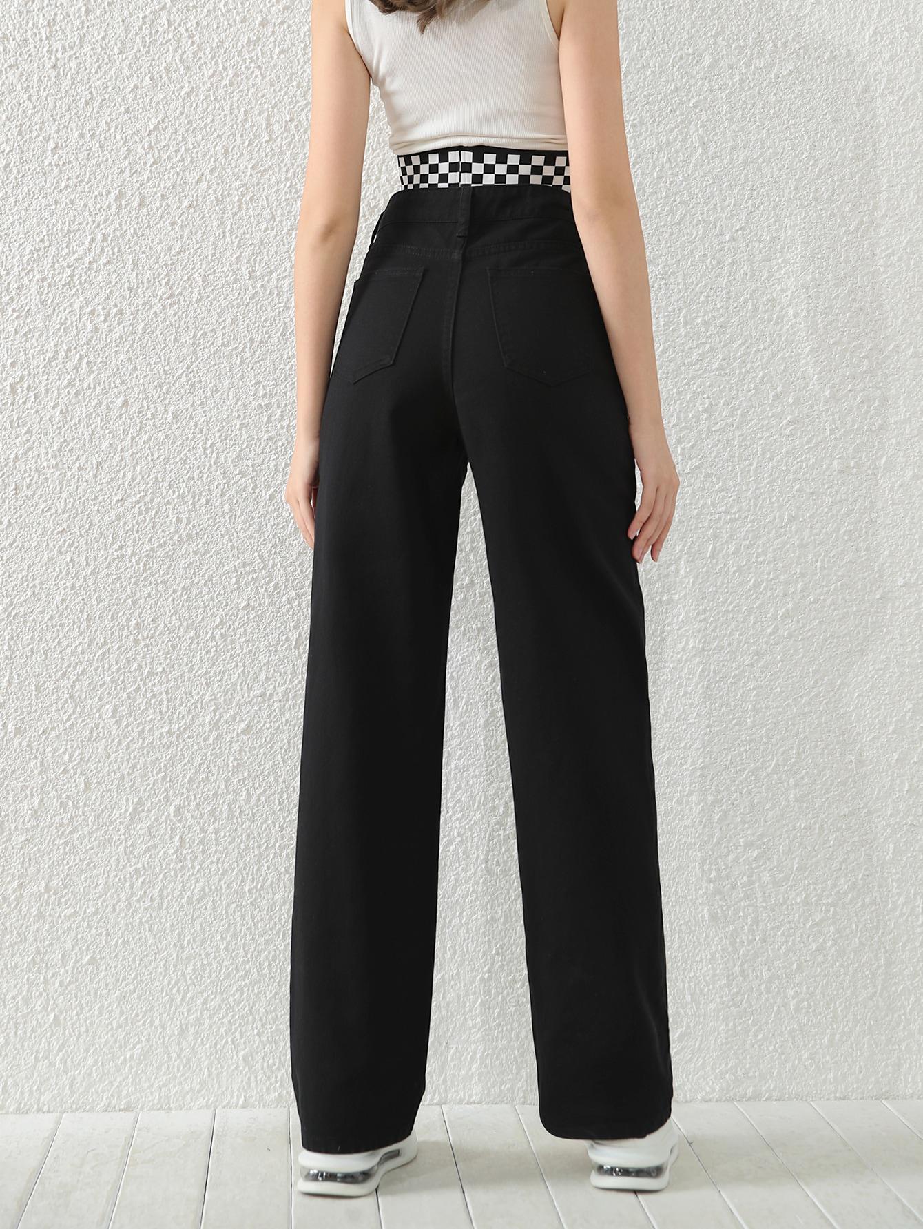 CZARNE SPODNIE JEANS
