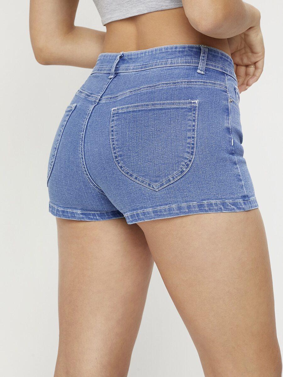 niebieskie SPODENKI JEANS