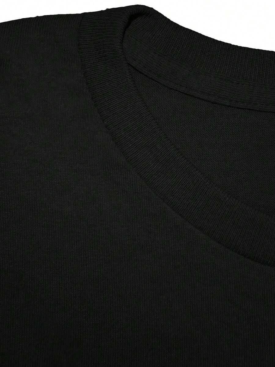 CZARNY t-shirt napisy
