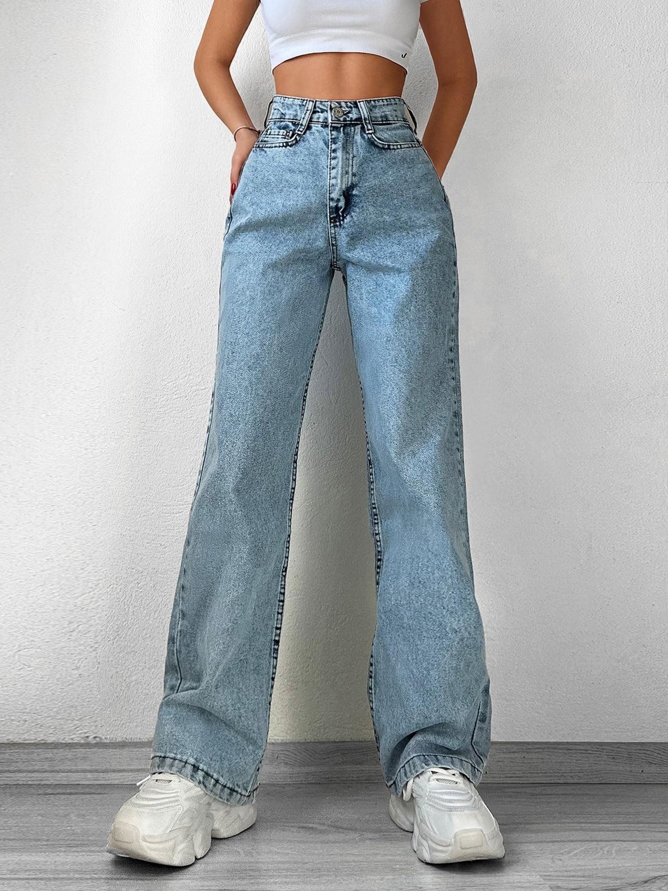 PROSTE SPODNIE JEANS WYSOKI STAN