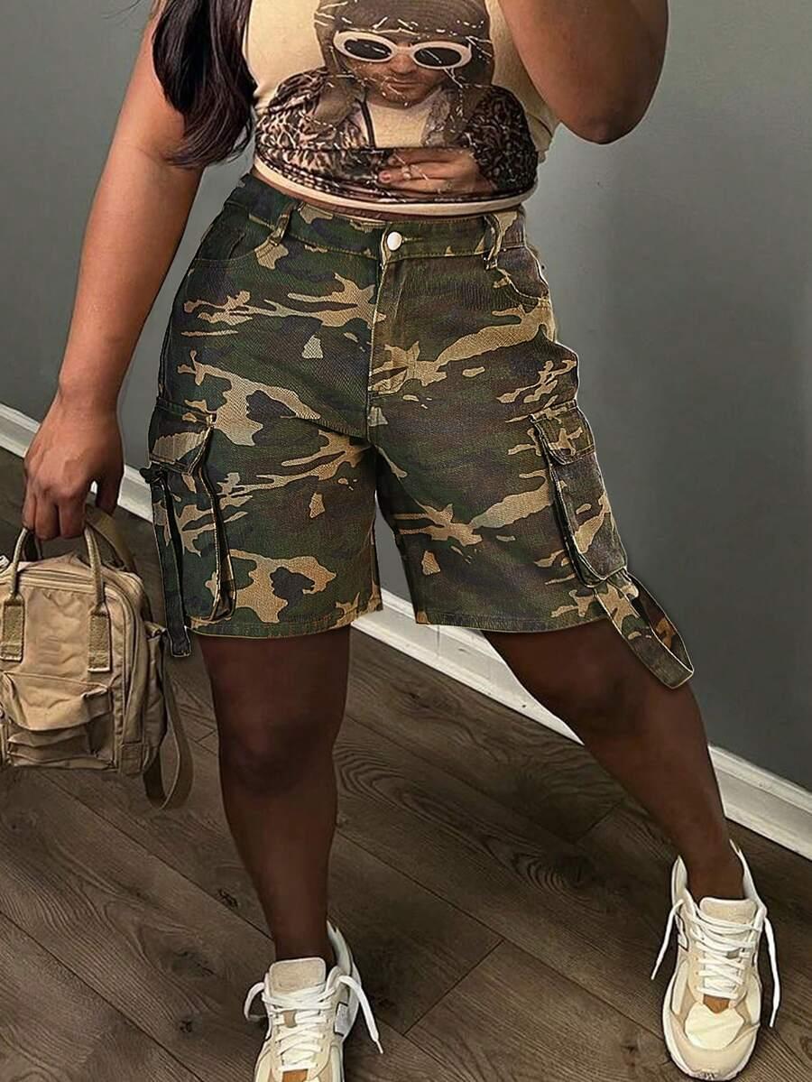 spodenki jeans print 