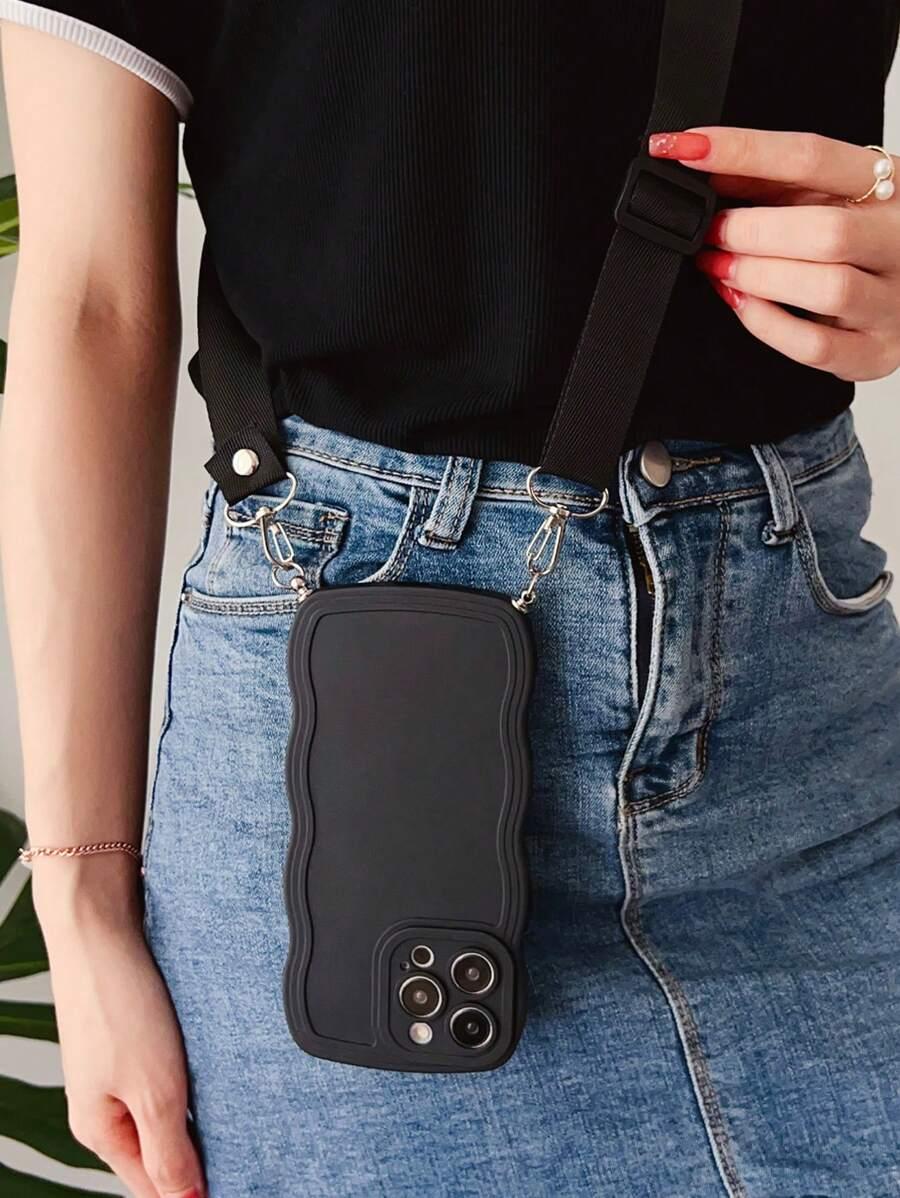 czarne etui z paskiem IPhone 14