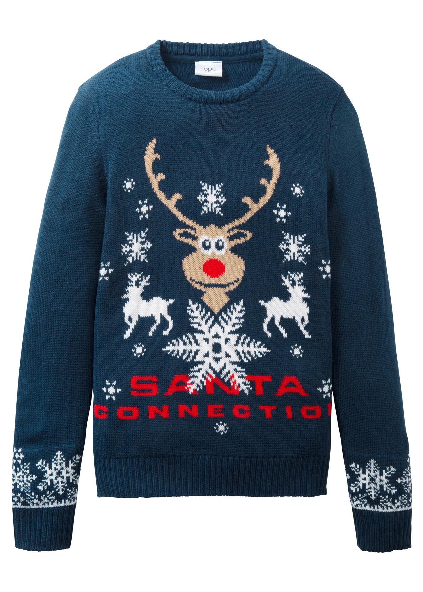 SWETER DZIANINOWY Z BOŻONARODZENIOWYM MOTYWEM