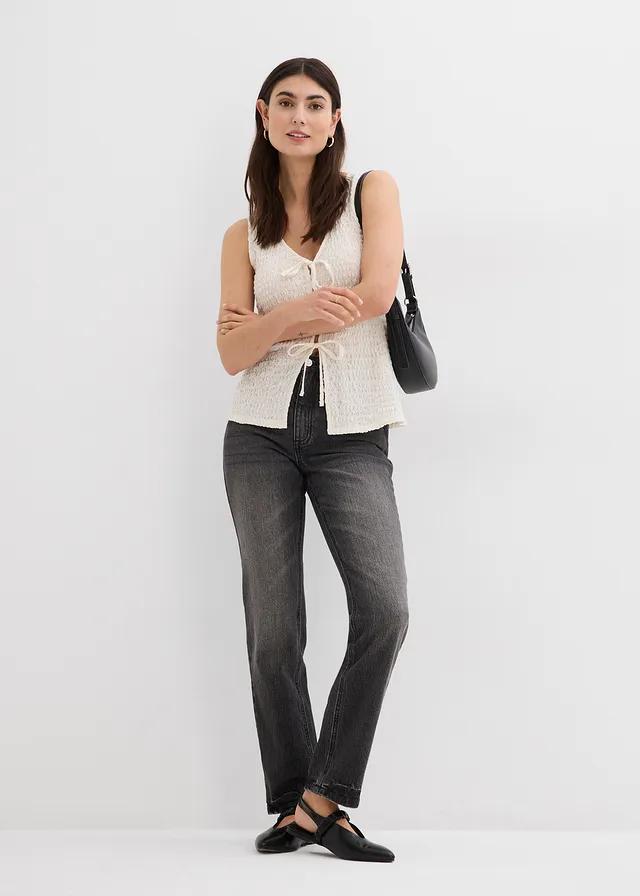 SZARE SPODNIE JEANS 
