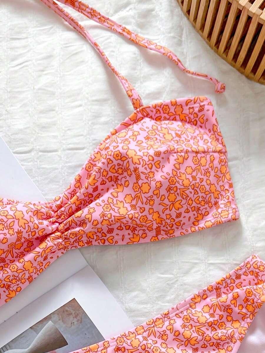 dwuczęściowy strój kąpielowy print