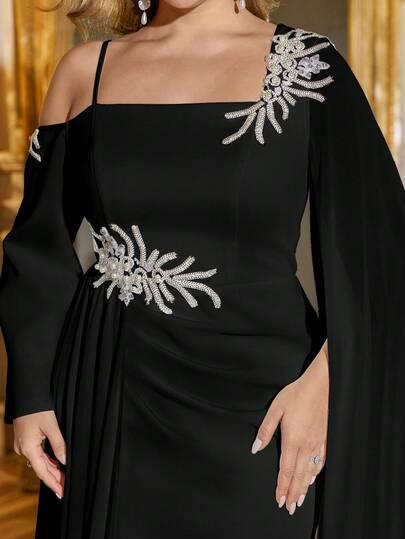 czarna sukienka maxi